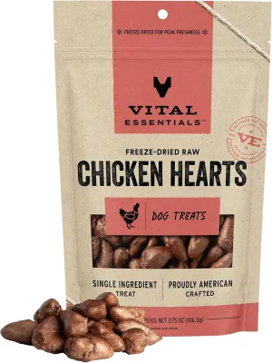 Vital Essential Freeze Dried Treat  - Chicken Heart : 3.75 oz