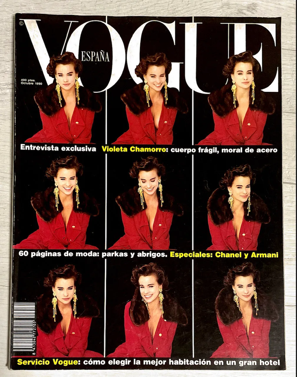 VOGUE Magazine Spain October 1990 IVELIN NOVET Susan Holmes LINDA EVANGELISTA Christy Turlington