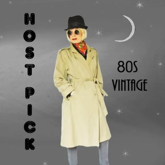 Vtg Classic Khaki Trench Coat with Zip Out Lining
