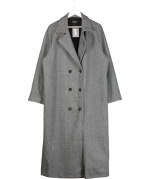 White Fox Grey Modern Edge Oversized Coat UK L/XL
