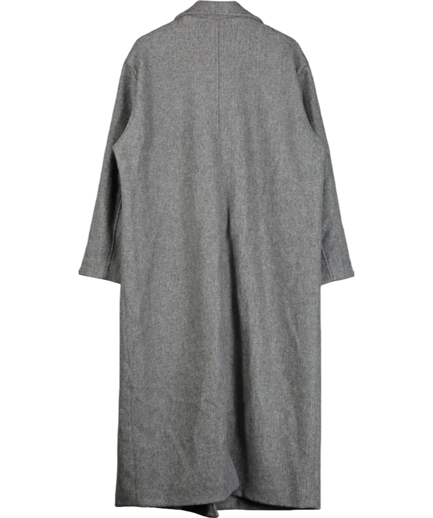 White Fox Grey Modern Edge Oversized Coat UK L/XL