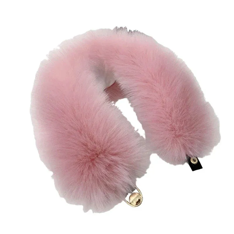 Women Faux Fur Collar Shawl Furry Fur Collar for Winter Coat Hood Fur Decor Plush Fake Fur Scarf Parkas Jacket Fur Collars