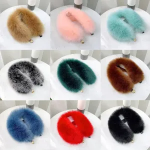 Women Faux Fur Collar Shawl Furry Fur Collar for Winter Coat Hood Fur Decor Plush Fake Fur Scarf Parkas Jacket Fur Collars