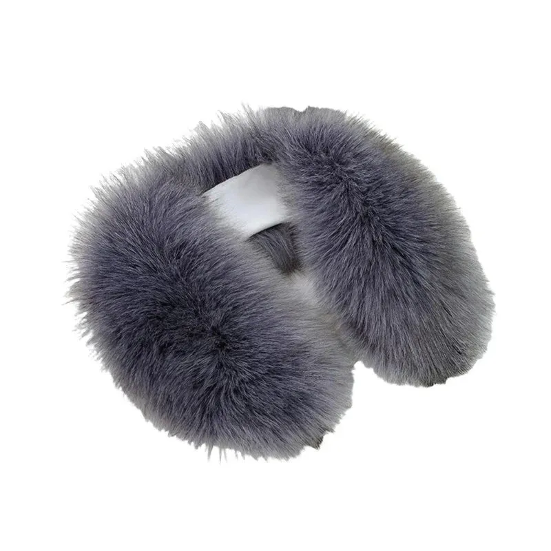 Women Faux Fur Collar Shawl Furry Fur Collar for Winter Coat Hood Fur Decor Plush Fake Fur Scarf Parkas Jacket Fur Collars