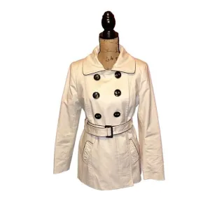 Womens Dalia Collection cream trench coat size L