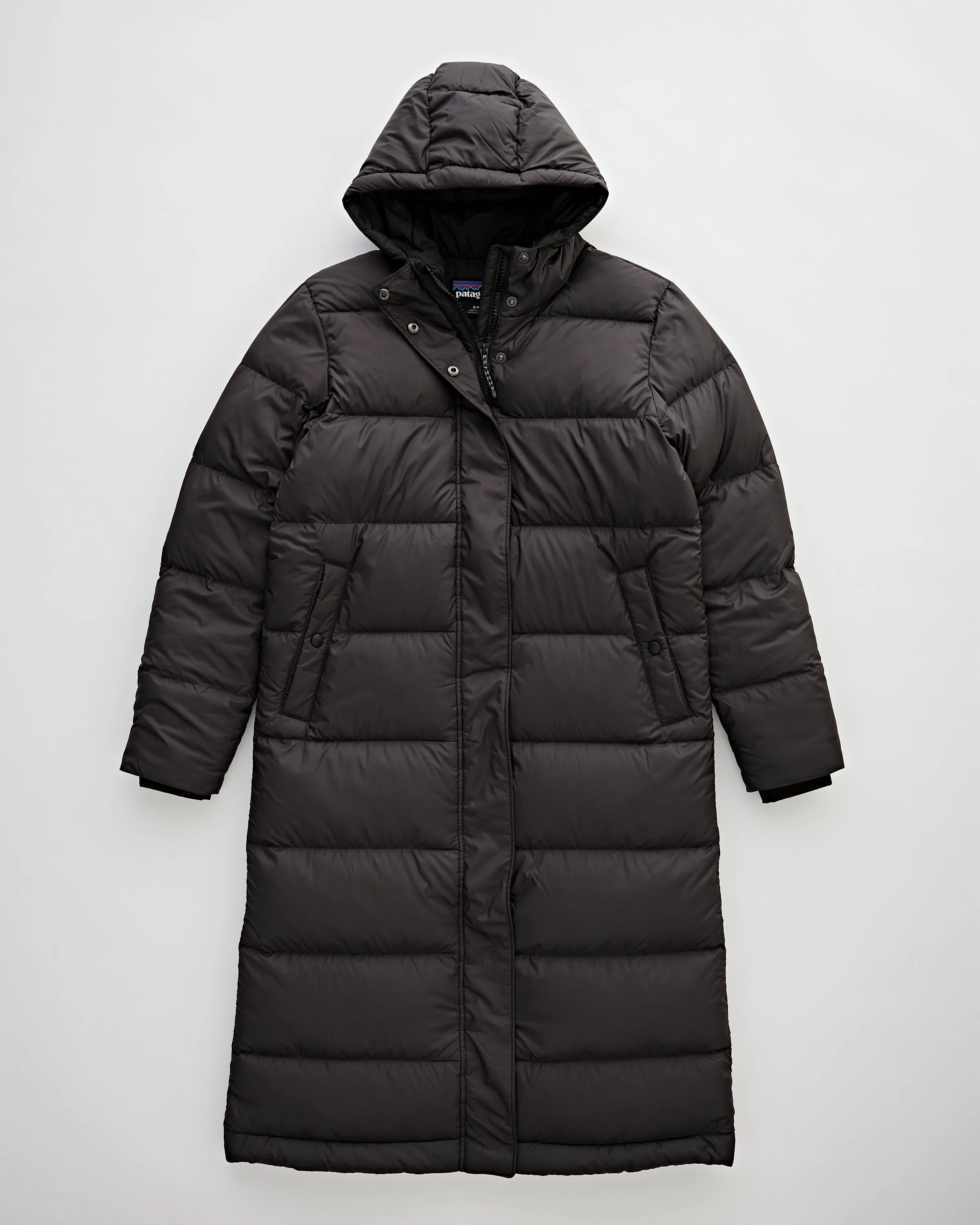 Women's Silent Down Long Parka Black