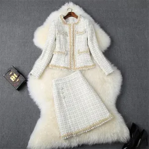 Woolen Jacket and Skirt 2 Piece Set Outfit