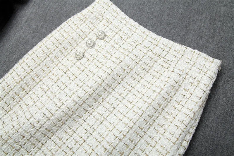 Woolen Jacket and Skirt 2 Piece Set Outfit