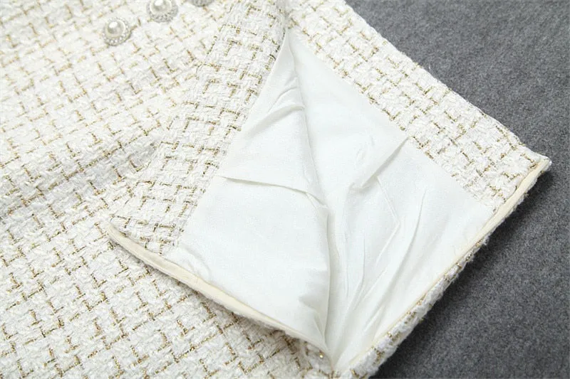 Woolen Jacket and Skirt 2 Piece Set Outfit