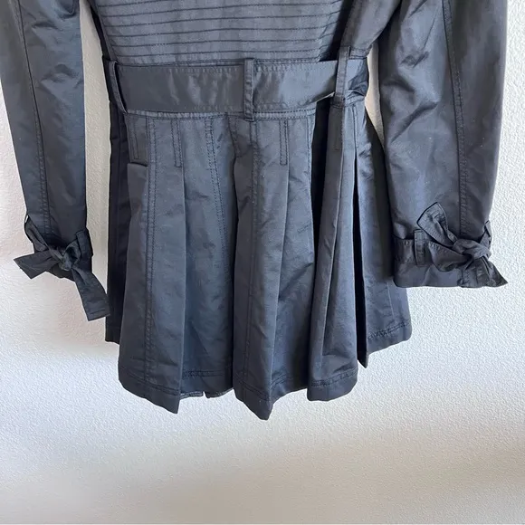 XOXO Women’s Black Belted Lightweight Trench Coat