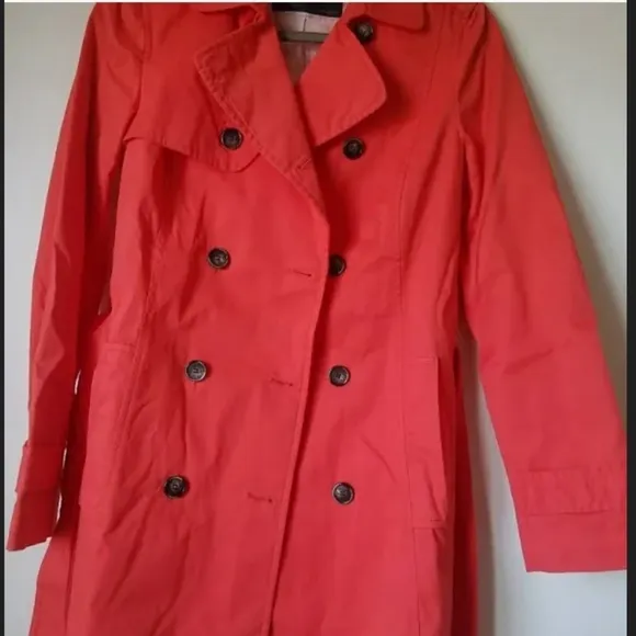 Zara Basic Coral Belted Trench NWT