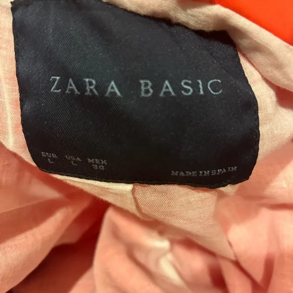 Zara Basic Coral Belted Trench NWT