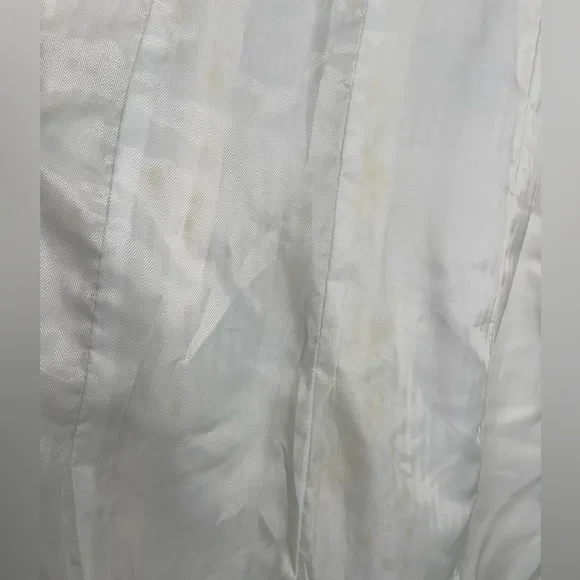 Zara Belted Cotton Blend Classic Trench Coat Cream Size Medium